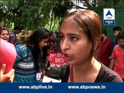 B.Tech, BMS students protest outside HRD minister Smriti Irani's residence