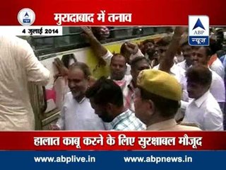 Situation tense but under control in Moradabad after yesterday's violence over a mahapanchayat