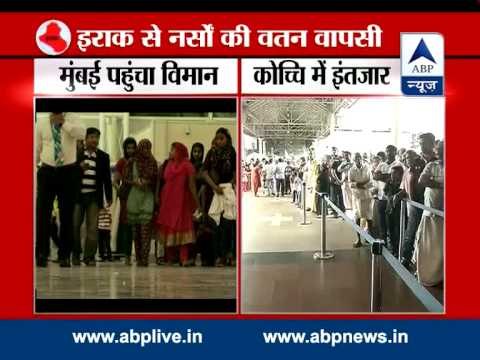 Relatives of the nurses stranded in Iraq await their return at Kochi airport