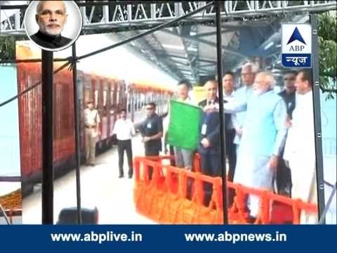 PM Narendra Modi inaugurates the Udhampur-Katra rail link
