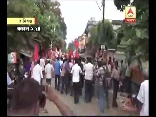 TMC workers attacked on the strikers rally at Raniganj