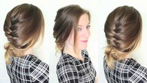 3 minute Braided Updo Hairstyle / Quick and Easy Updo | Braidsandstyles12