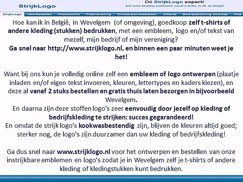 Zelf kleding bedrukken Wevelgem