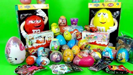 61 Kinder Surprise Eggs Unboxing! Peppa Pig Ben10, PetShop, Spongebob, Cars, ToyStory.