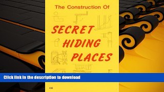 Hardcover Construction of Secret Hiding Places On Book