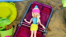 Disney FROZEN Elsa and Annas Beach Trip Part 2 PLAY DOH Pranks with Frozen Movie Hans Barbie Dolls