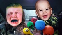 CRYING BABY Superheroes - Learn Colors with SPIDERMAN Finger Family Song and Balloons for Babies