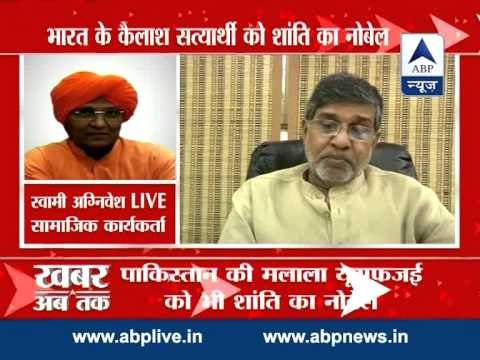 Indian Satyarthi shares Nobel Peace Prize with Pakistan's Malala Yousufzai