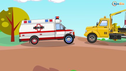 Grúa y Camión infantiles - Caricaturas de Coche Para Niños - Dibujos animados de COCHES