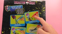 Monster High Color me Creepy – Starterset zum Malen und Frisieren – mit Stiften Unboxing