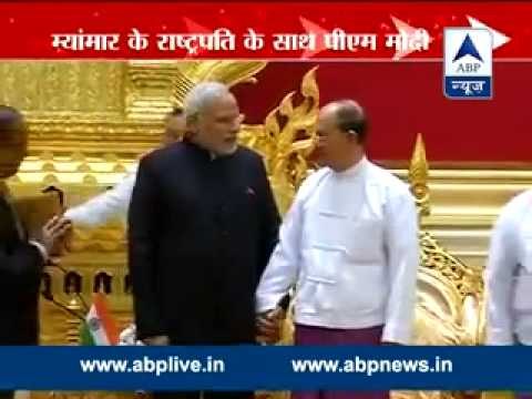 Nay pyi taw: PM Narendra Modi meets Myanmar president Thein Sein