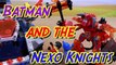 Lego Nexo Knights Axls Tower Carrier as Batman and Robin Fight Lava Monster and Ash Attacker Legos