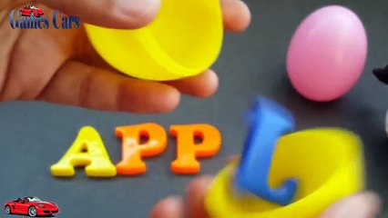 Jada Stephens Cars Learn to Spell A Word With Surprise Eggs | Learn How to Spell Fruits