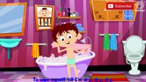 After A Bath I Try Try Try - Nursery Rhymes With Lyrics for Children - Kids Animation Rhymes