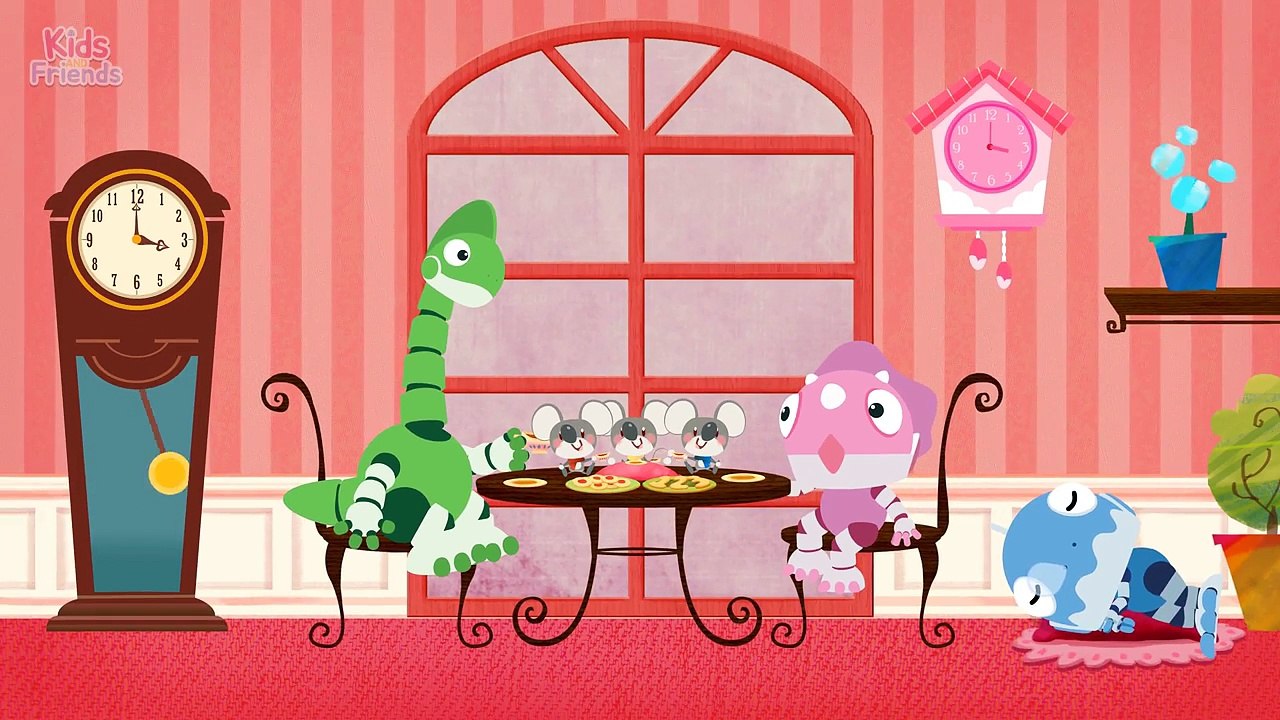 [38min] Hickory dickory dock | Dino Friends Sing Along Show