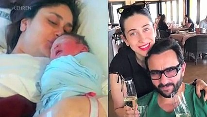 Karisma Kapoor & Saif Ali Khan Celebrate Kareena’s Delivery