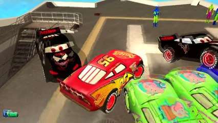 BLACK SPIDERMAN & LIGHTNING MCQUEEN COLORS DISNEY CARS NURSERY RHYMES SONGS FOR CHILDREN