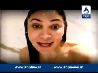Sofia Hayat celebrates India's win in the shower
