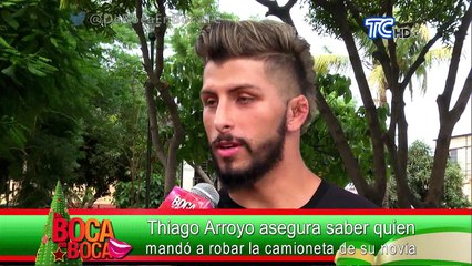 Thiago Arroyo asegura saber quién fue la persona que habría mandado a robar el carro de su novia