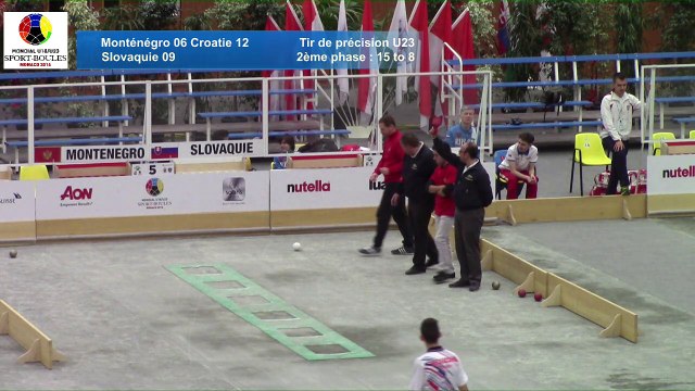 Seconde phase, tir de précision U23, Sport Boules, Mondial Jeunes, Monaco 2016