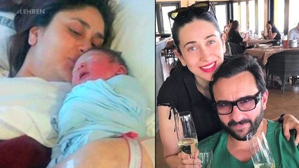 Karisma Kapoor & Saif Ali Khan Celebrate Kareena's Delivery | Taimur Ali Khan