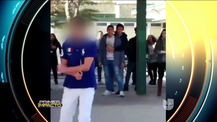 Estudiante amenazaba con cuchillo y Policia lo derriba | NoesFAKE.COM
