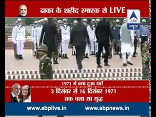 PM Modi pays tribute to army personnel at Rashtriya Shaheed Samrak in Bangladesh