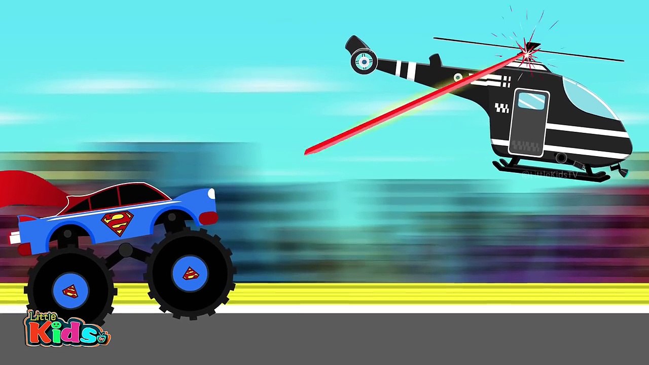 Superman Monster Truck | Car Wash Videos for Children | Trucks for Kids | Little Kids TV