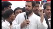 Rahul Gandhi addresses protesting MCD sanitation workers at Sansad marg
