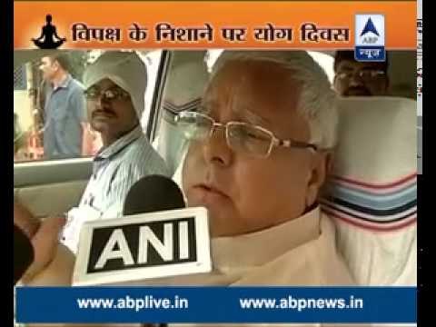 International Yoga Day: Lalu targets BJP Ministers, says they are faking it!