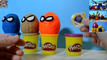 Spider man Play Doh Surprise Eggs Unboxing We love Spiderman and Play Doh