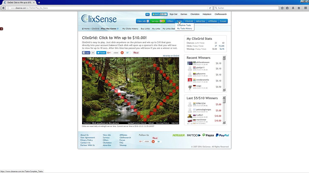 Online Geld verdienen mit Clixsense (deutsch/german) 2016