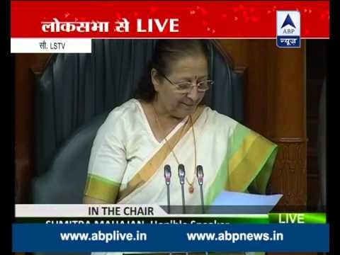 LS Speaker Sumitra Mahajan urges Congress leaders to remove black bands
