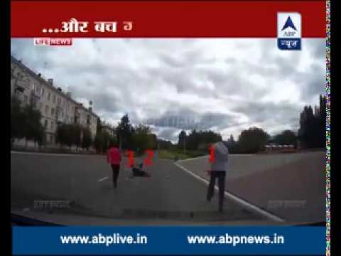 HORRIFYING ACCIDENT: Car driver knocks three kids down in Russia