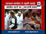 Congress MPs protest against suspension in Parl; tie black ribbons around their arms