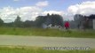 Close call for rally spectators in Poland
