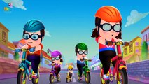 FIVE LITTLE BABIES CYCLING ON THE STREET | Nursery Rhymes and Songs for Kids | TinyDreams