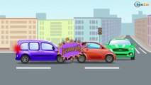 Coche de Policía y Camión de Bomberos - Dibujos animados de COCHES - Carros infantiles