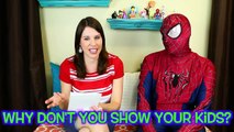 Spideys FACE Reveal!!!!! Q & A with DisneyCarToys & Spiderman ★ Talk Toys, Meet & Greet, Kids