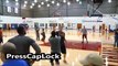 Lebron James VS Kyrie Irving 3 point Contest During Practice