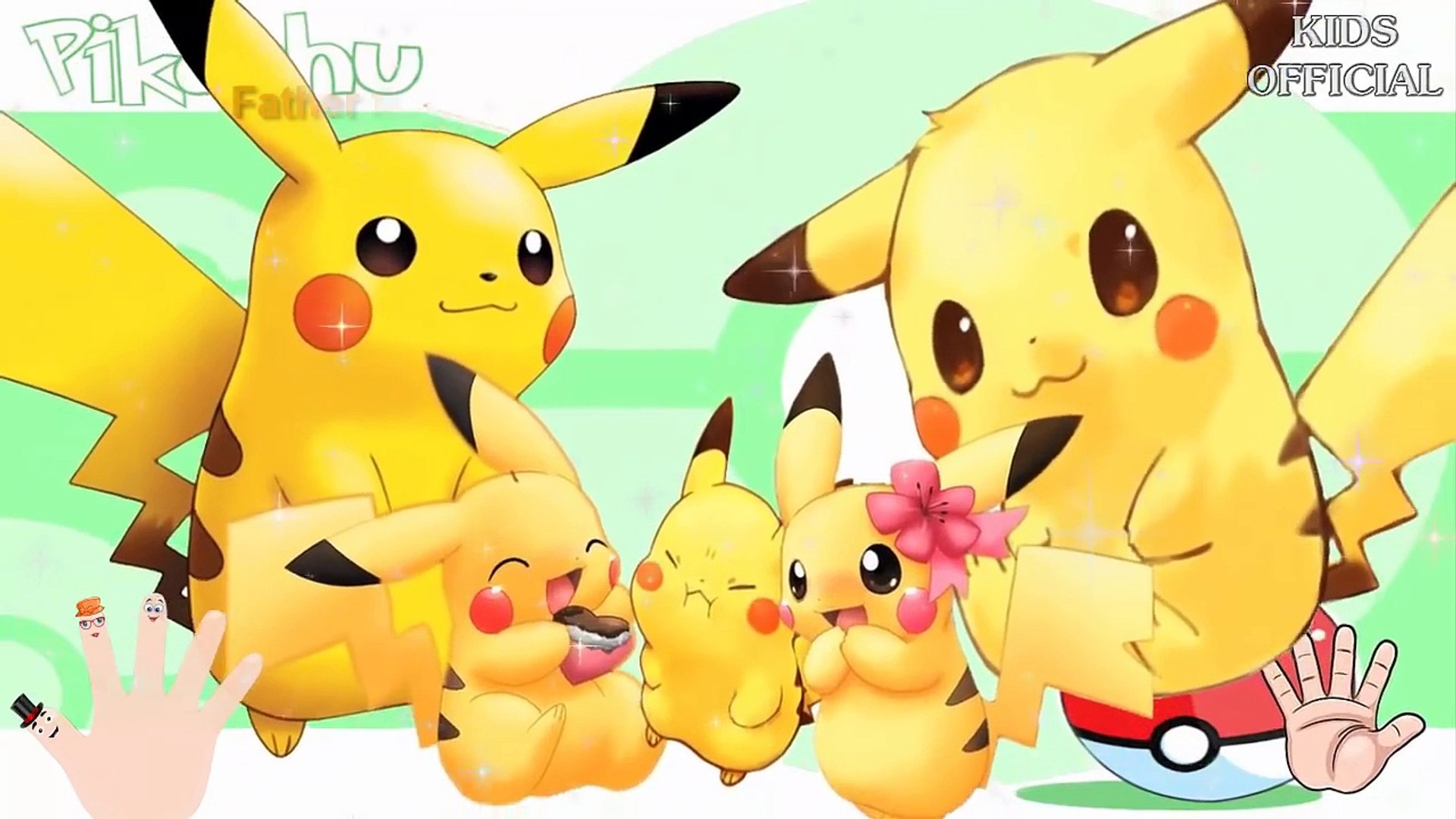 Finger Family Song Picachu Family Nursery Rhymes Songs