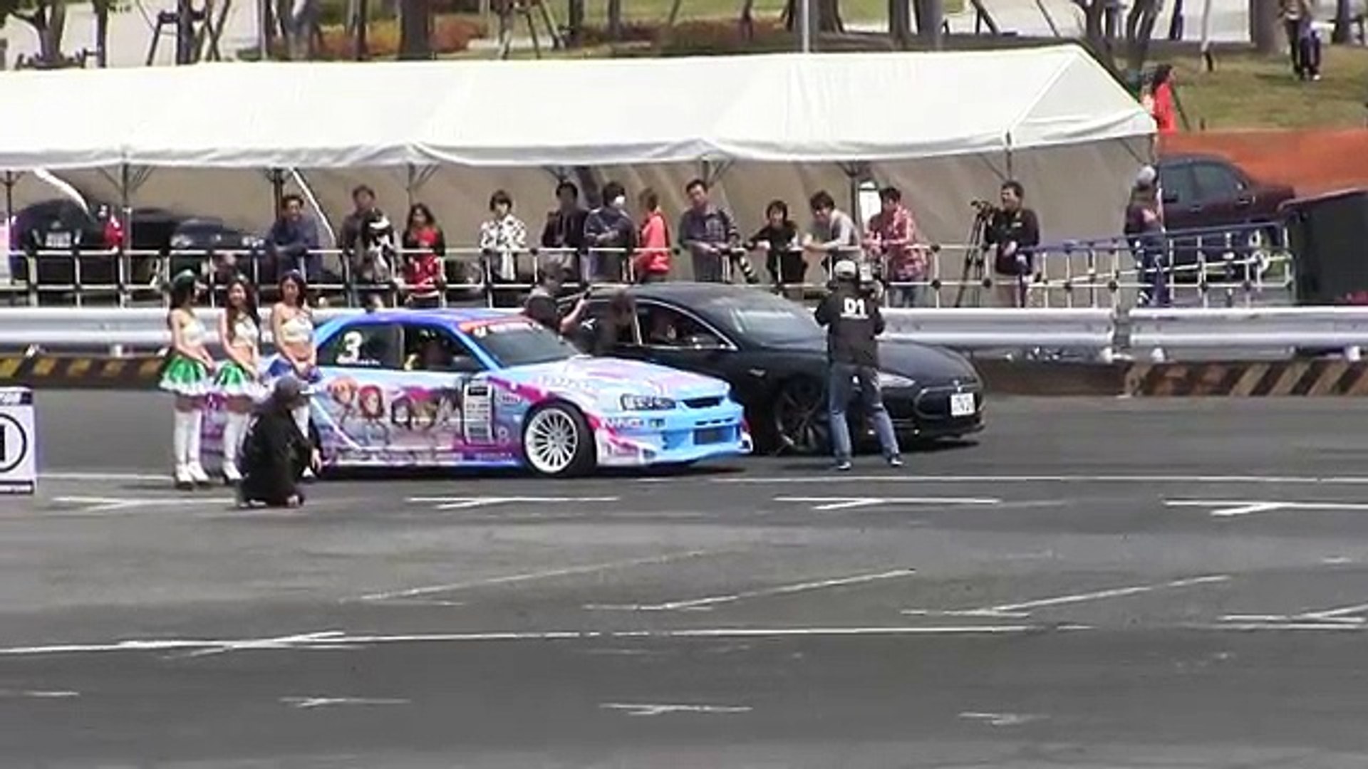 Drifting TESLA Model S