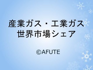 リンデとプラクスエア経営統合の産業ガスの世界シェア