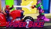 Spiderman Steals Batman Batwing and Green Goblin Steals the Web Wheelin Bike of Ultimate Spider-man