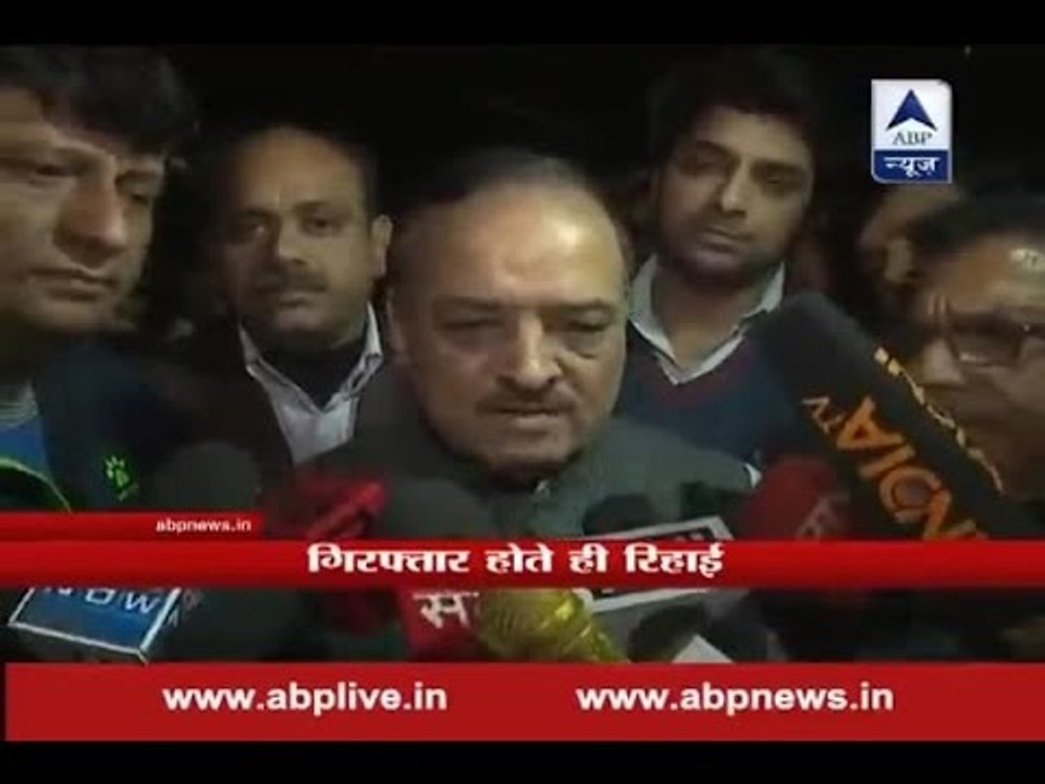 BJP MLA OP Sharma released soon after being arrested