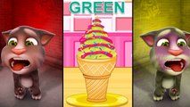Learn Colors with Talking Tom and Ice Cream |Teach Colours, Baby Children Kids Learning Videos
