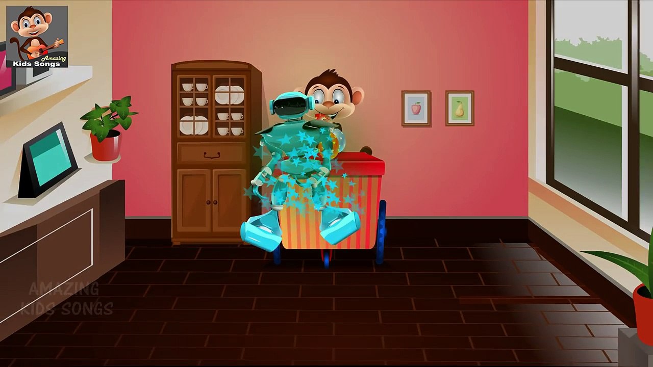 Funny Monkey Opening Robot Kinder Surprise Eggs Toys | Learn Robots | Surprise Eggs Videos For Kids