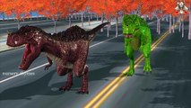 Jurassic park dinosaurs v/s police cars || short film || funny cartoons for kids