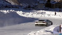 Lamborghini Huracán Doing Donuts and Drifting in the Snow p2