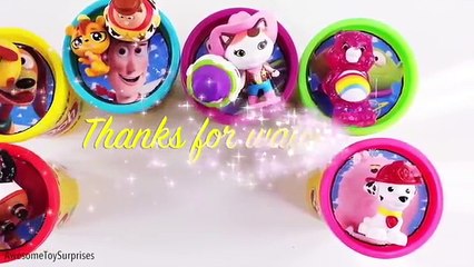 Download Video: Disney Frozen Sheriff Callie Toy Story Play Doh Surprise Eggs Tubs Dippin Dots Learn Colors Episodes